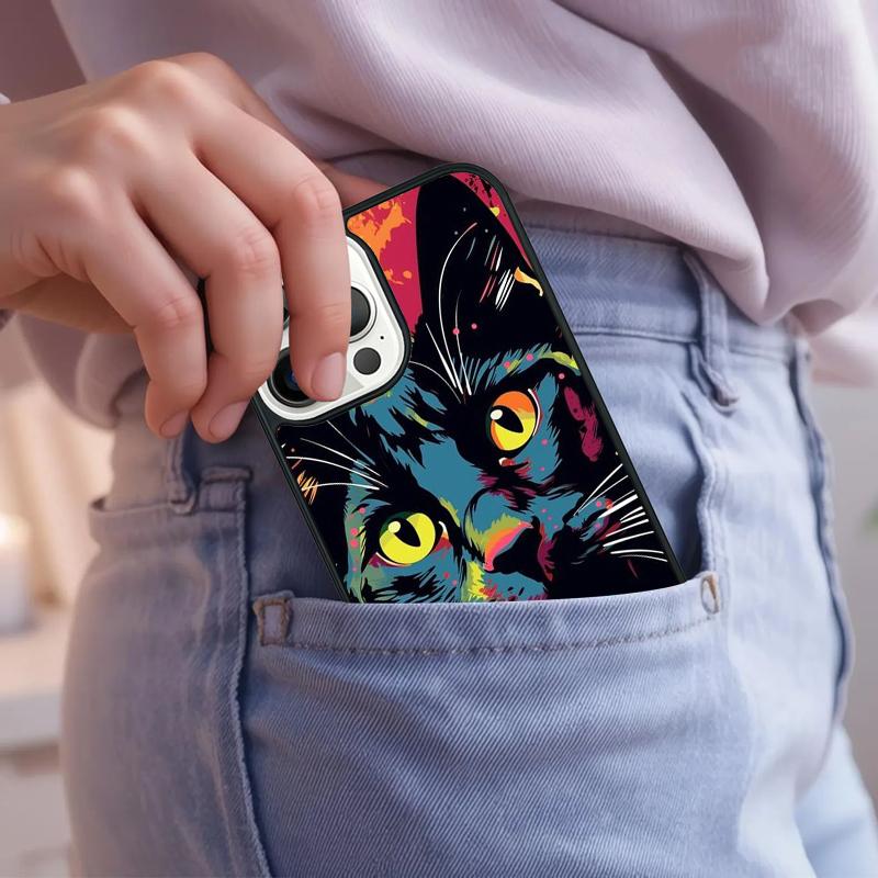 Cartoon Cat Phone Case For iPhone 17 Air 15 16e 14 13 Pro Max Coque 12 11 Pro Max PLUS Cover