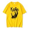 American Singer Rock Band Korn Print Graphic T-shirt Summer Short Sleeve Tees Tops Streetwear Casual Pure Cotton T Shirts Men's
