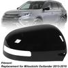 Hoge Sterkte Glanzend Zwart Achteruitkijkspiegelkap Vervanging voor Mitsubishi Outlander 2013 tot 2019 Rechter Passagierszijde ABS Kunststof Weerbestendig