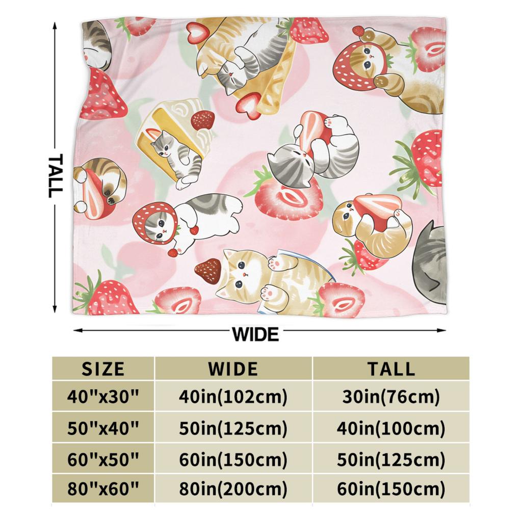 Mofusand Warm Blanket Girls Boys Plush Throw Blanket Funny Couch Chair Flannel Bedspread Sofa Bed Cover