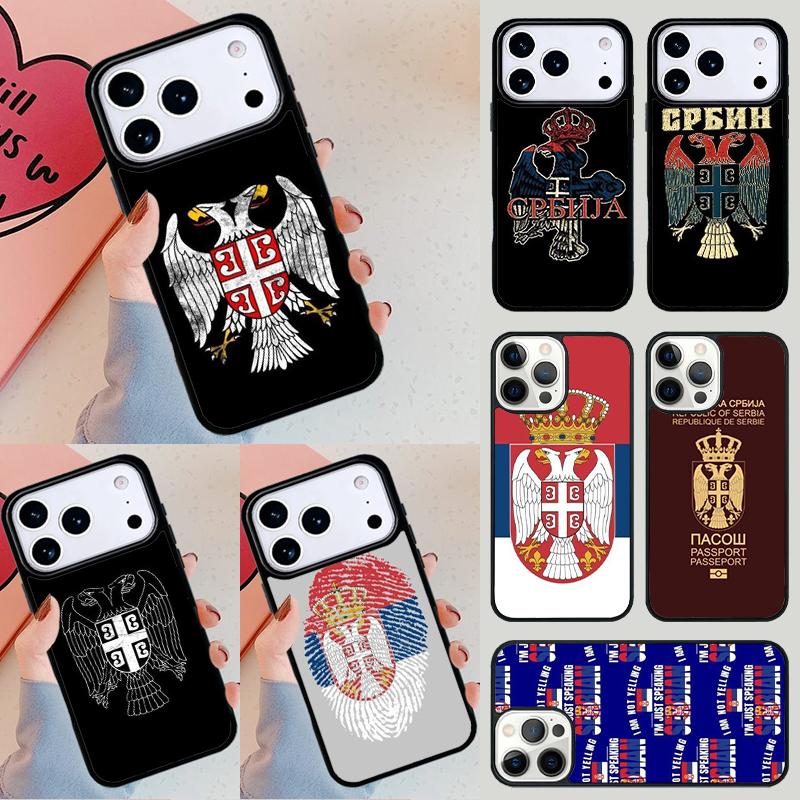 Flag of Serbia Serbian Phone Case For iPhone 17 Air 14 15 13 12 Max Cover For Apple 14 15 16 16e 11 Pro Max Plus Coque