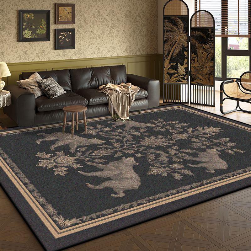 Bohemian Retro Style Living Room Carpet Animal Luxury American Fluffy Tea Table Rug Bedroom Bed End Anti-slip Large Area Mat