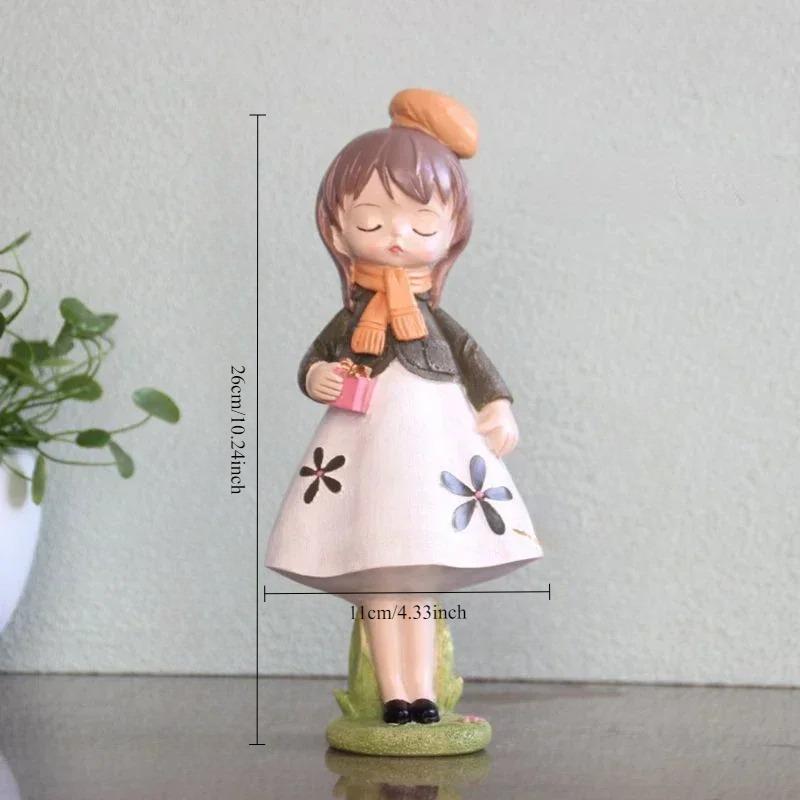 Resin Girl Home Decoration Birthday Housewarming New Wedding Room Decoration Angel Statue Desktop Office Decoration