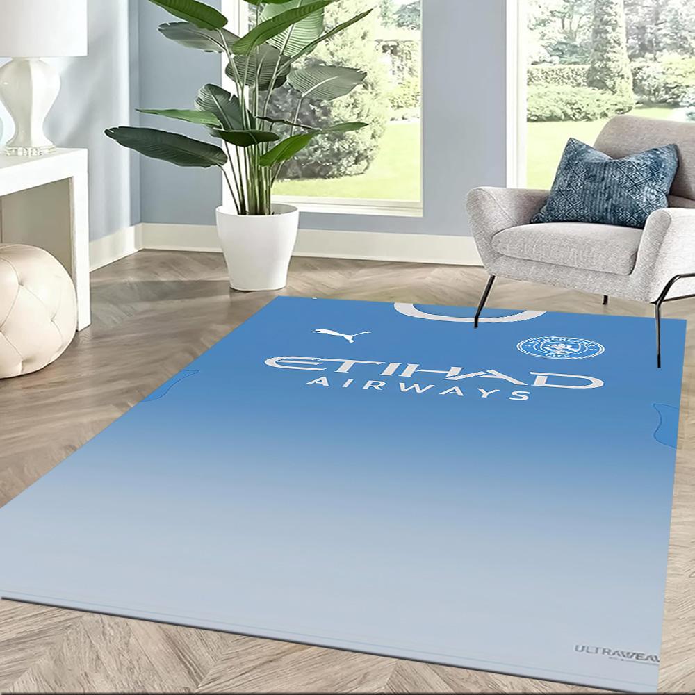 Manchester City Floor Rug Office Rug Suitable For Playrooms Foyer Kitchen Dormitory Antislip Carpet Decorate Offices Perfect Gift For Friends Family