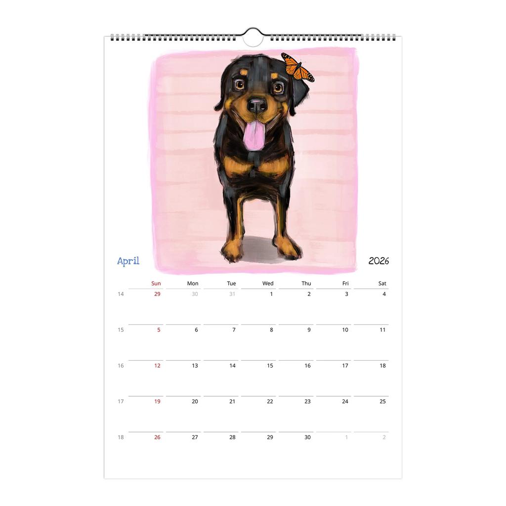 A Fun Calendar Featuring Dog Illustrations, It Makes The Perfect Gift For A Colleague Or Close Friend.