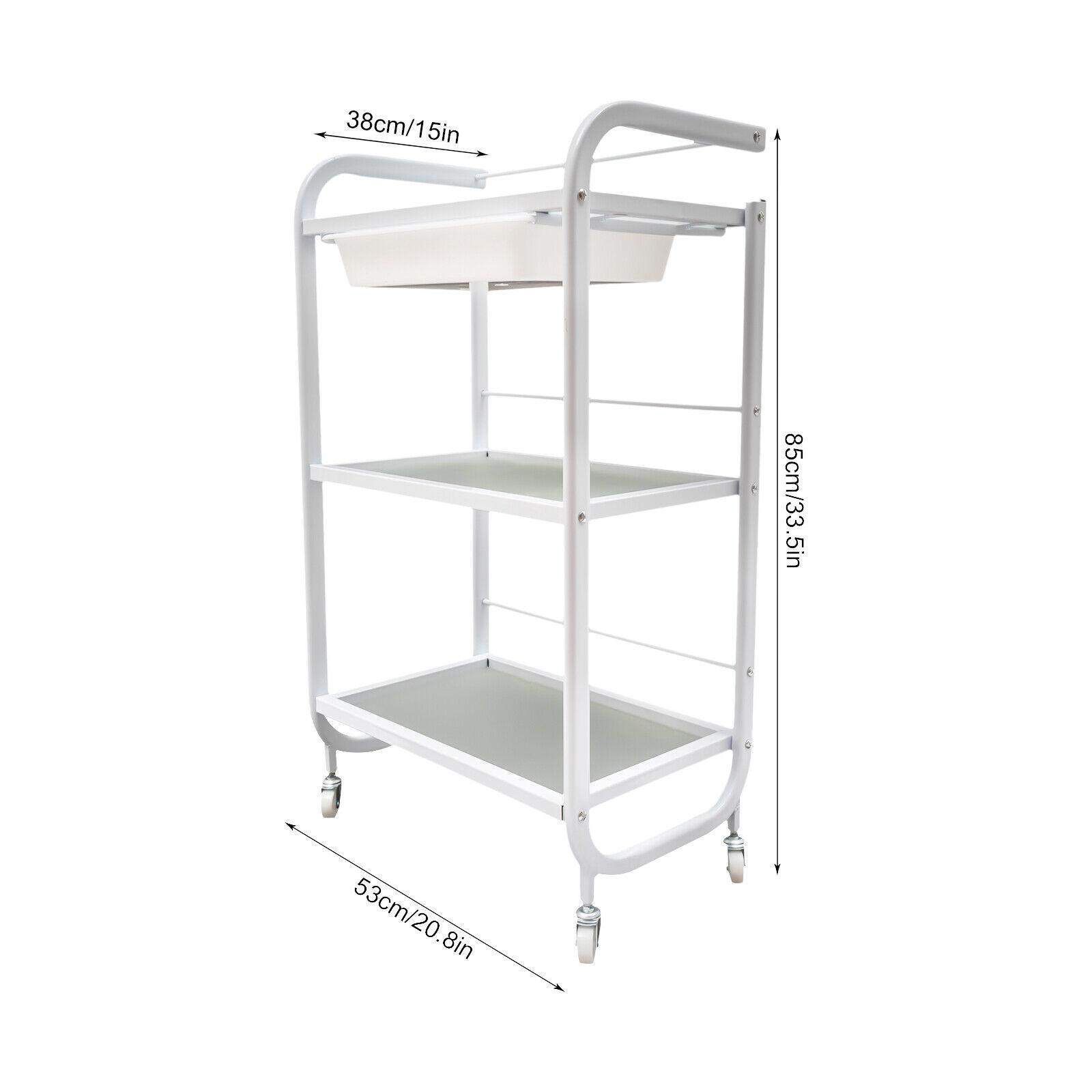 Rolling Trolley Cart SPA Beauty Salon Storage Organizer Stand With Wheels Drawer United States 26390₽