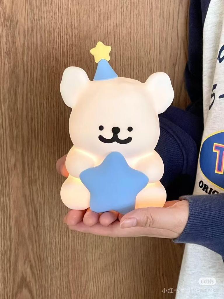 Anime Crayon Shin-Chans Patting Small Night Lamp Soft Light Eye -Protecting Bedroom Bedside Charging Small Nigh Ornament Perfect Gifts