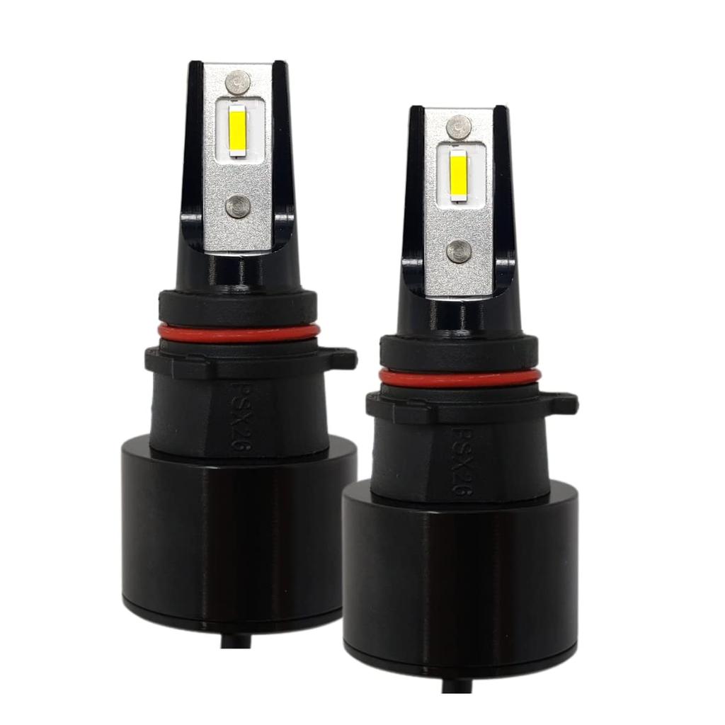 LED Fog Vehicle Inspection Genuine Light Long Set of 2 and PSX26W 3000K fcl. Lamps, Compliant, Distribution, Life, 12V/24V Compatible, (Left Right),