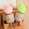Cactus Seed Plant Plush Toy Succulent Plant Plush Stuffed Potted Flower Decoration Toy Creative Gift for Room Bookshelf Decor