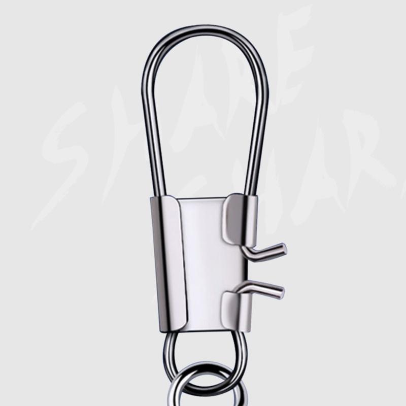 200Pcs High Carbon Steel Fishing Barrels Swivels Fishing Barrels Line Connectors Fishing Lures Connectors Tool Enduring