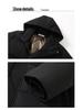 2025 Men's Mid-Length Korean Fashion Cotton Jacket - Youth Style, Thick & Warm Long Outerwear