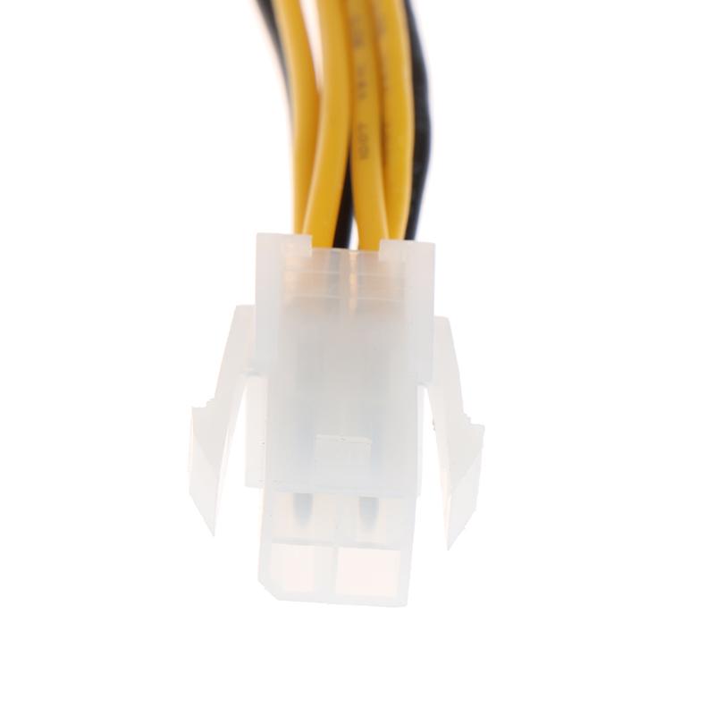 1 stk 4 pins hann-til-8-pins hunn-ledningsforlengelse til CPU-strømomformerkabel