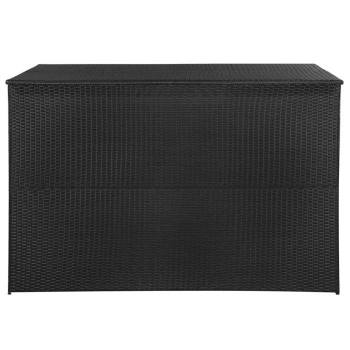 VidaXL Boîte de rangement de jardin noir 150x100x100 cm résine tressée 44245