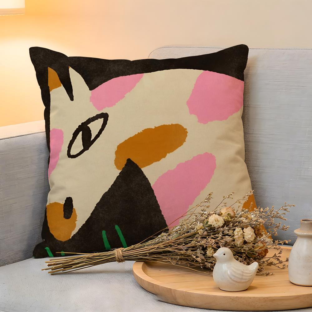 

Cushion Cover Linen SkinFriendly Soft Decorative Case for Sofa Home Decor Vantage Abstract Anime Cute Pet Cat Dog Pillow cover 30x30cm