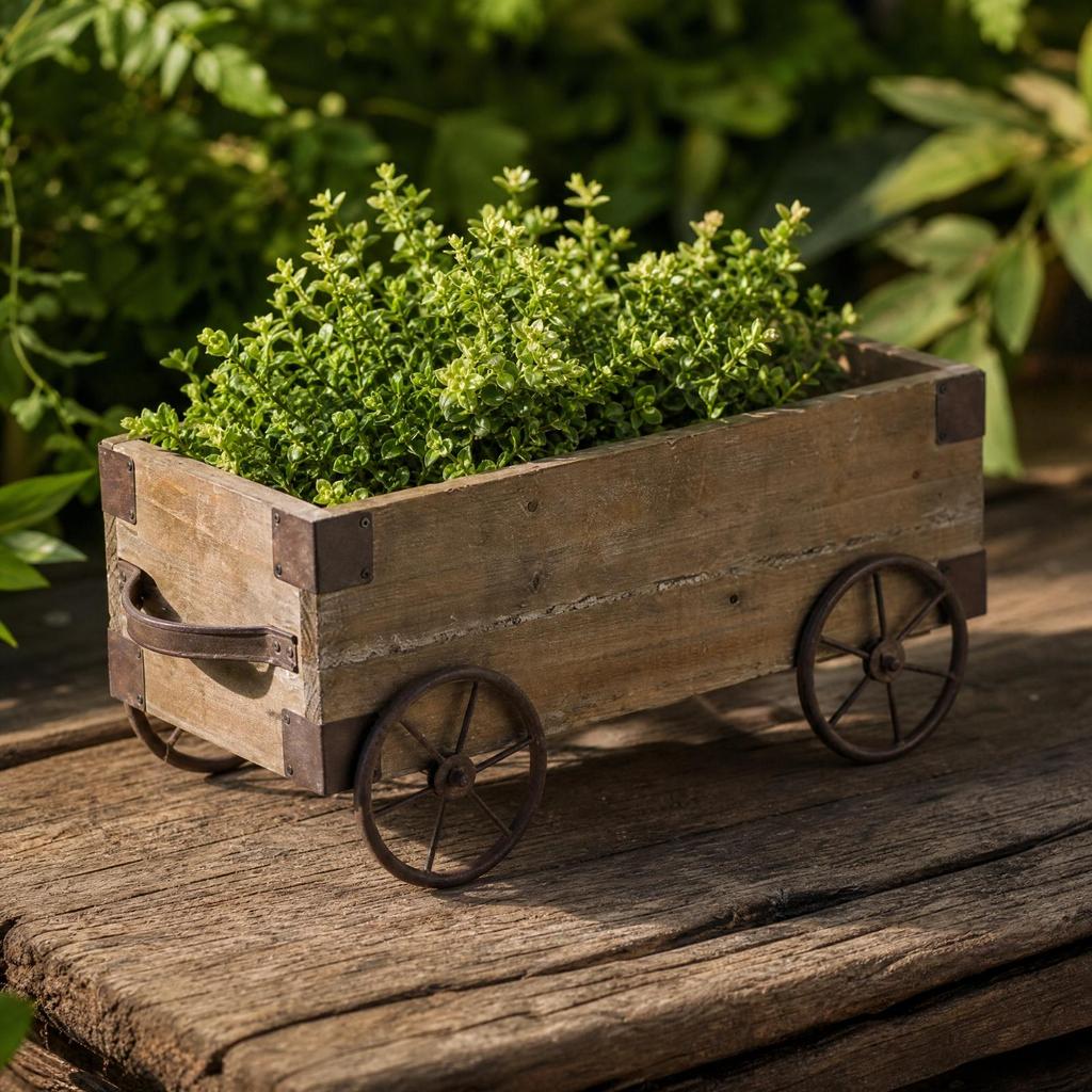 Decorative Planter Freestanding Plant Pot Modern Planting Vessel for Wabi-Aged