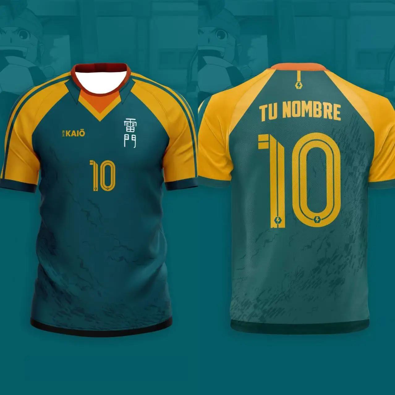 

Японська футбольна аніме-футболка Inazuma Eleven Kaio Хлопчики Дівчата Одяг Спортивний Повсякденний Дихаючий Швидкосохнучий Великого Розміру Щоденні Тренування L