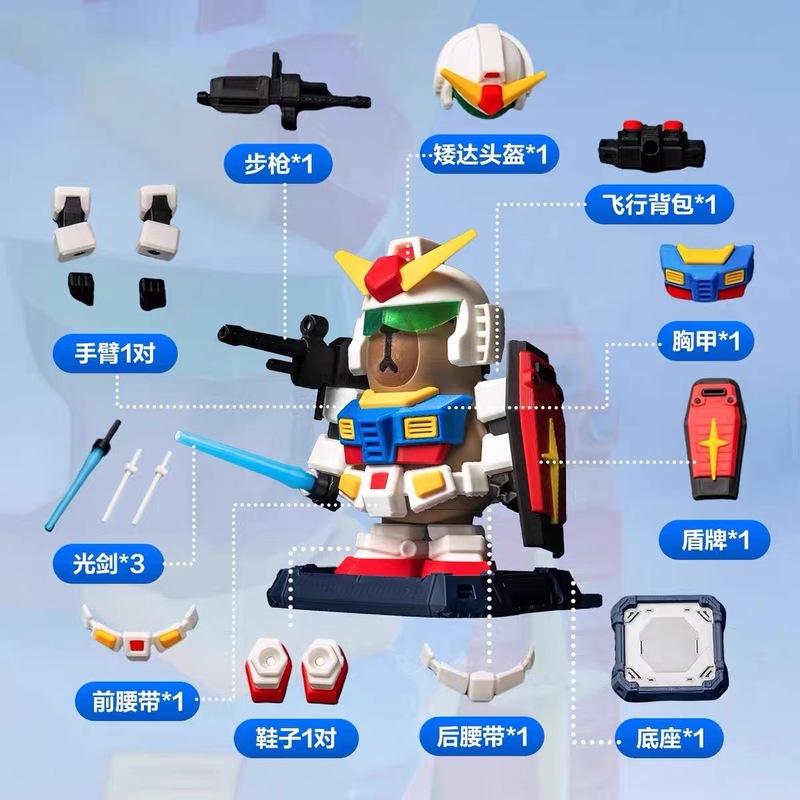 Neue Capibara Rx-78-2 Desktop-Figuren für Spiele Zwerg Magnetische Dekorative Capybara Figuren Spielzeug Geschenke Spielzeug