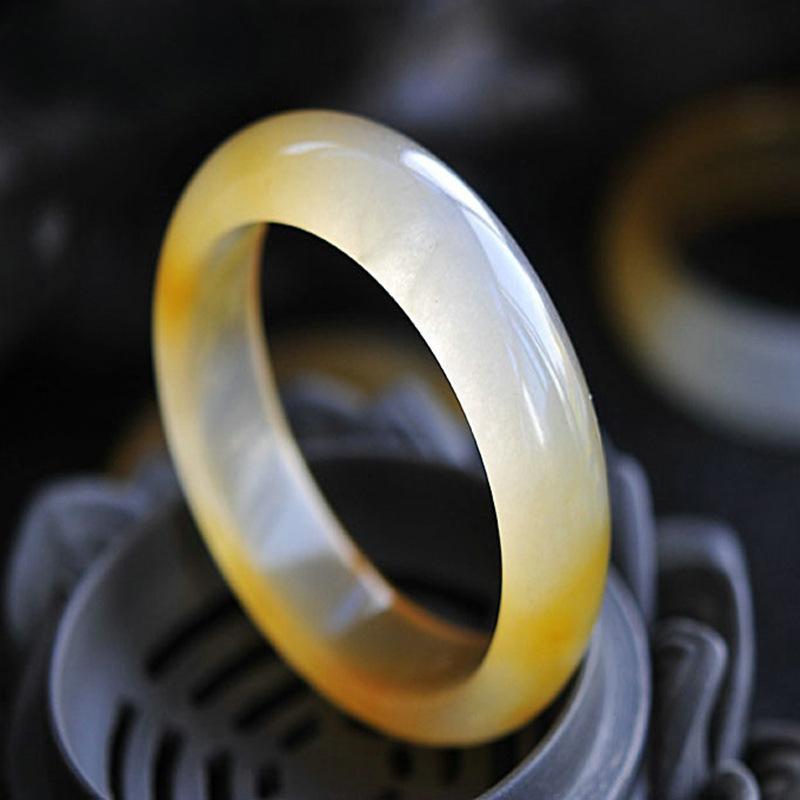 Brățară de 15MM din Jad Dragon Galben de Specie Icy Natural, cu Farmec la Modă Floare Pluteitoare, Brățară Smarald, Brățară Jad Cadou pentru Femei