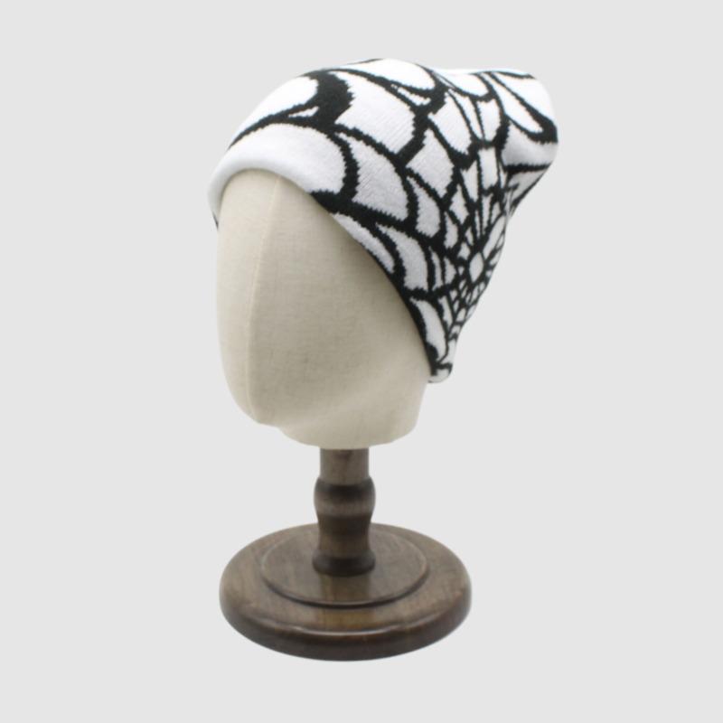 Knitted Hat Men S And Women S Jacquard Hat Outdoor Riding Hat Spider Web Warm Adult