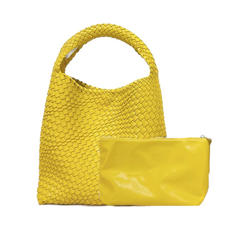 Women's Large Capacity Cross-Border Woven Shoulder Bag - Versatile Shopping & Commuter Tote