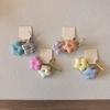 1 Pair Girl Hair Ties High Elasticity Soft Cotton Filled Texture Star Decor Hair Ropes Damage Free Hair Styling Tool Hair Accessories