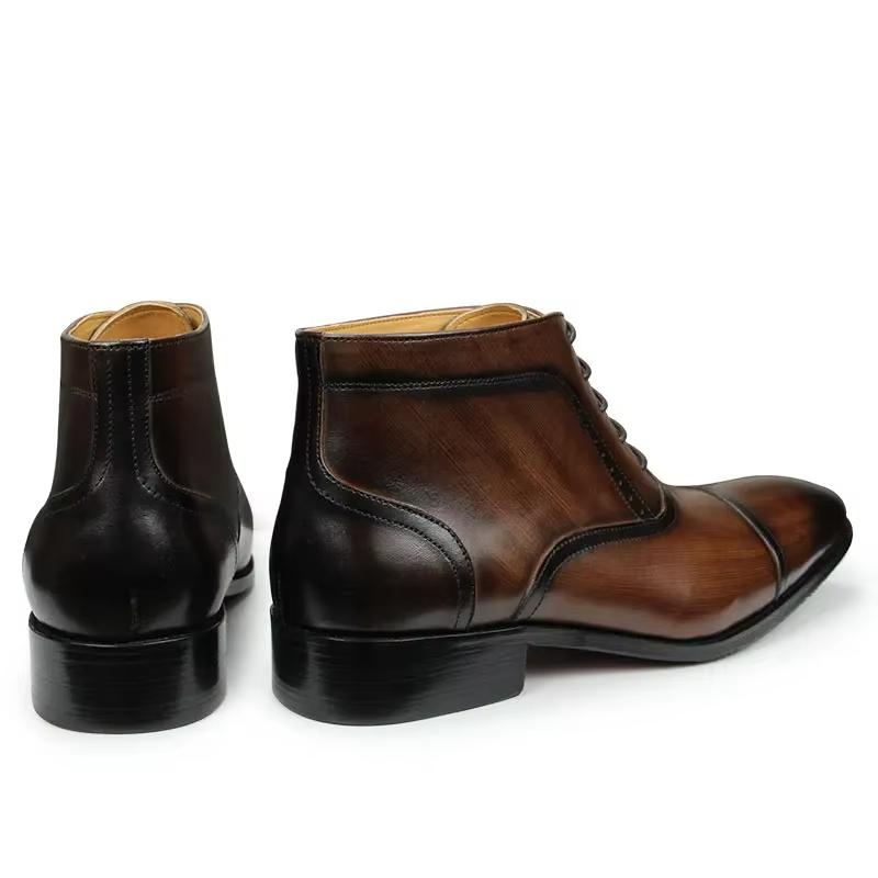 Fashion Luxury High Quality Genuine Leather Boots Fashion Trend Men's Formal Wear Leather Boots Handmade Casual Dress Business Boot
