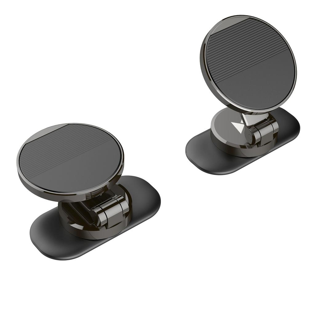 Foldable magnetic car smartphone holder for dashboard - gray