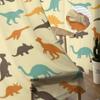 Dinosaur Animal Illustration Retro Pattern Background Chiffon Sheer Curtains Living Room Bedroom Window Voiles Tulle Curtain