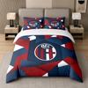 3Pcs Bedding SetBologna FC Soft Bed Sheet and Two Pillowcases Home Bedroom Decor
