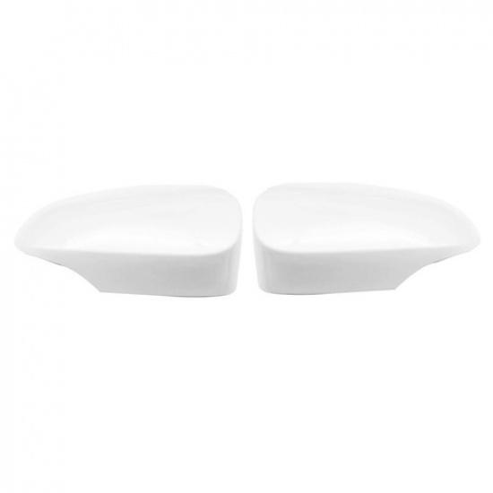 White Side Mirror Covers Caps Pair For 2014 2015 2016 2017 2018 Toyota Corolla