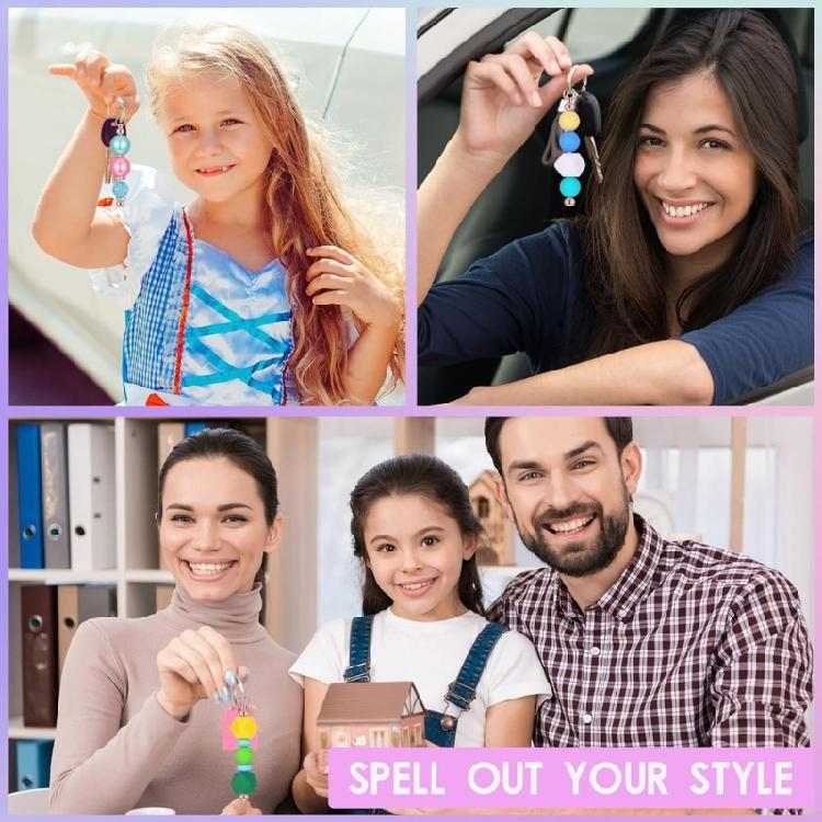 Stylish Keychain Clips with Sturdy Chains and Open Jump Rings 20 Pcs Set Accessory for Personalized Keychains Use