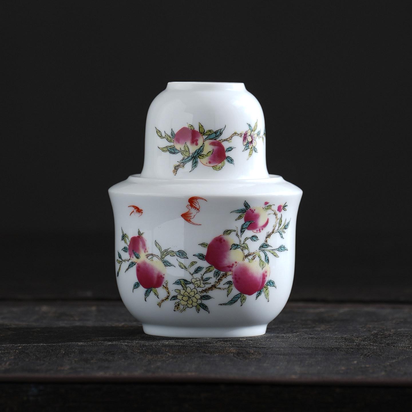 Traditional Ceramic Wine Warmer Set: Baijiu, Huangjiu & Sake Heating Pot with Cups