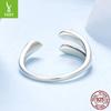 Liebe Offener Ring 925 Sterlingsilber Metall Kleine Liebe Schlichter Ring