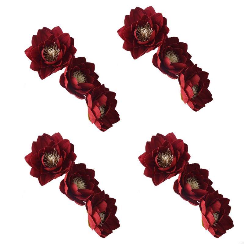 62KD Curtain Holders with Flower Pattern Curtain Tiebacks, Easy Installs Curtain Ties