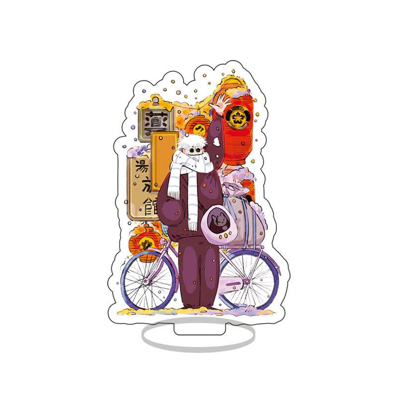 

8Cm Spell Return To Fight Acrylic Standing Card, Knotweed Youren, Fu Heihui Animation Periphery, Creative Tabletop Ornament 8cm*5PCS