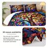 3-teiliges Bettwäscheset Buntes Heiliges Leben des Baumes Druck Gemütliches Bettbezug-Set King Queen Twin Einzelgröße Geburtstagsgeschenk Schlafzimmerdeko
