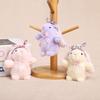 Mini Bunny Plush Keychain Soft Stuffed Rabbit with Floral Headband & Bow Cute Pendant for Bags Backpacks Keys Decorative Gift for Kids & Animal Lovers