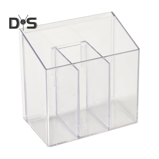 

Держатель для кистей для макияжа, прозрачный настенный ящик для хранения с клейкими крючками, косметический органайзер с отделениями для ванной комнаты, спальни чистый