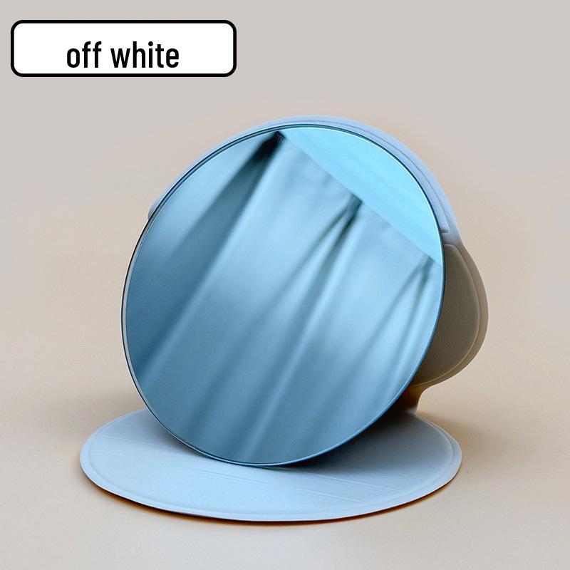 Compact Round Folding Makeup Mirror: Portable Handheld Mini Pocket Mirror for Touch-Ups