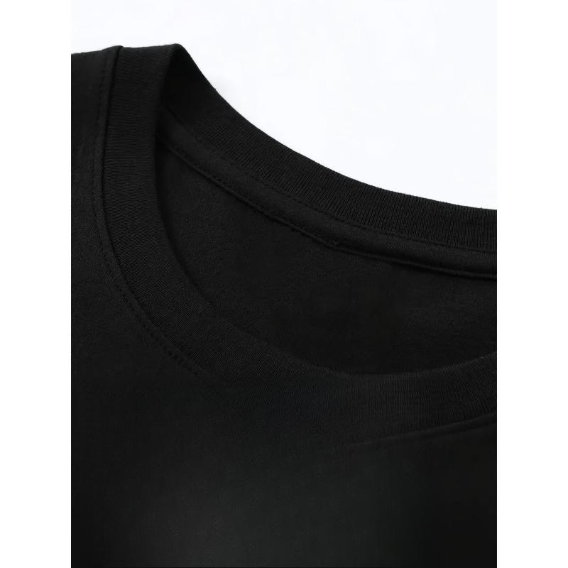 Europäische Größe Übergröße Herren Kurzarm-T-Shirt im Hardcore-Stil aus reinem Polyester, regulär, atmungsaktiv, lässiges Oberteil für den täglichen Streetwear