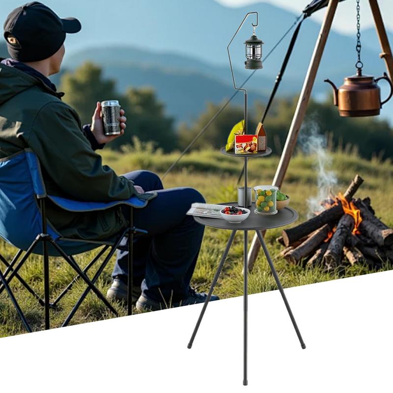 Folding Cocktail Table Foldable Outdoor Camping Tables Compact Beach Camp Accessories Backpacking Tool For BBQ Picnics Beach