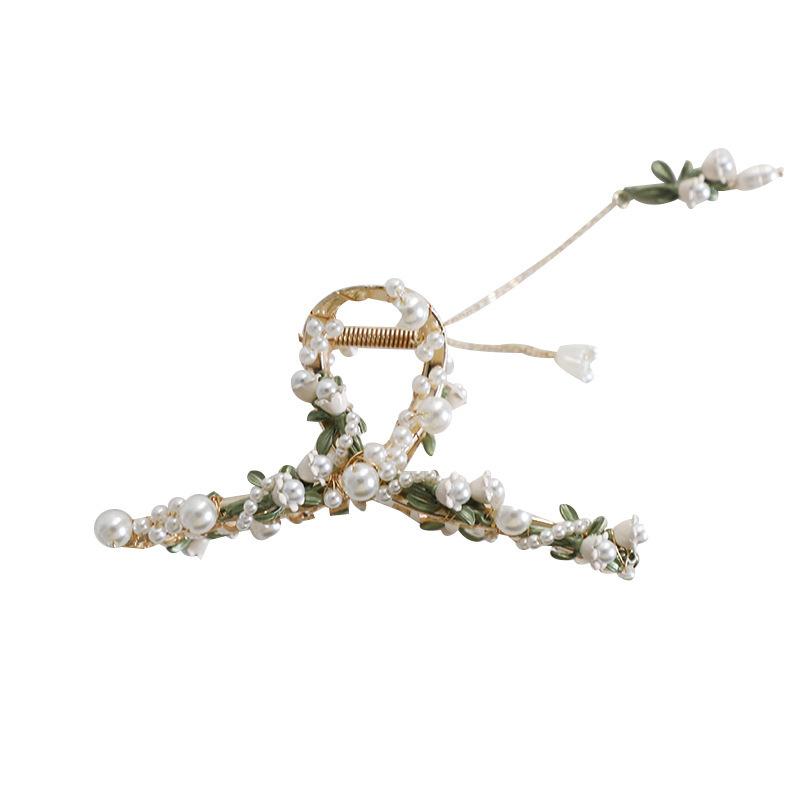 

Супер бессмертная металлическая жемчужная заколка для волос, темпераментная пластина, застежка для волос, заколка для волос на спине, ложка для мозга, зажим в форме акулы, украшение для волос в виде колокольчика, орхидеи 11.5CM