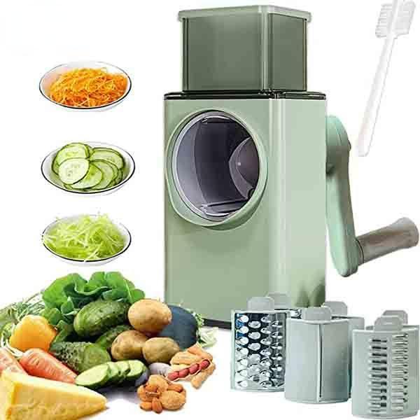 Multifunction Vegetable Slicer Manual Home Kitchen Accessories Grater Vegetable Chopper 3 In 1 Round Cutter Potato Spiralizer