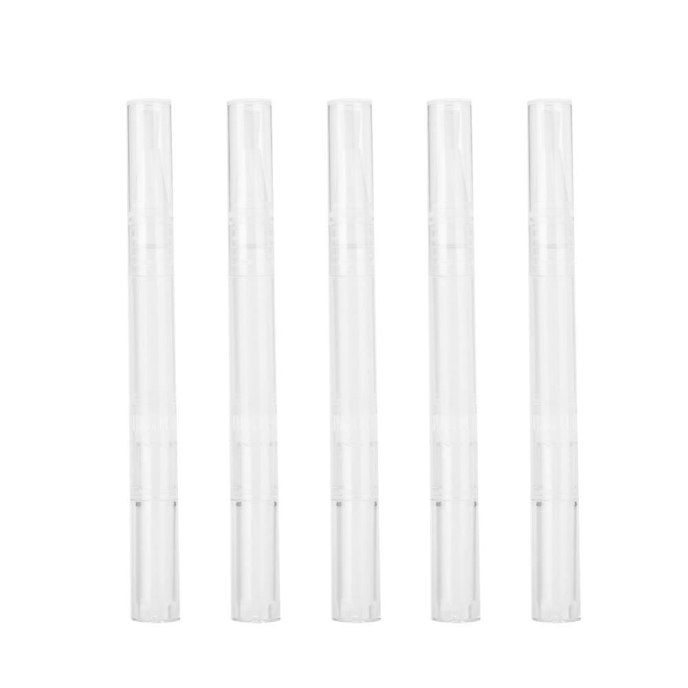 5pcs Built-in Brush Tip Nail Polish Applicator Brush Ideal For Salon And Daily DIY Use