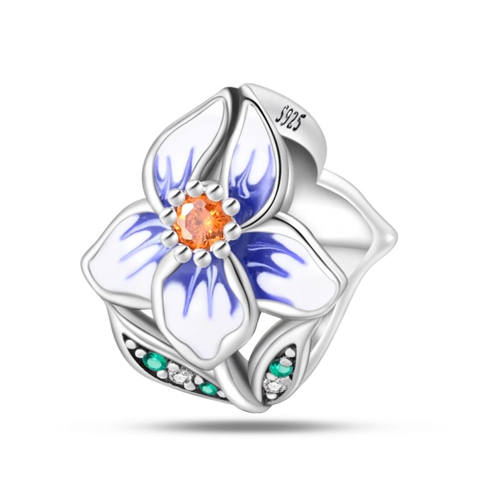 Romantic Copper Blossom Daisy Phalaenopsis Charm Fit Original Bracelet Necklaces Fine Jewelry Diy Charm Accessories