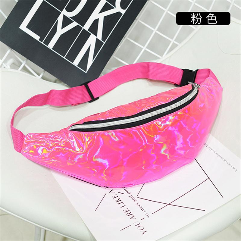 Modische Holografische Hüfttasche Damen Outdoor Lässig Sport Wasserdicht Crossbody Hüfttasche Bunt Laser Glänzend Fanny Pack