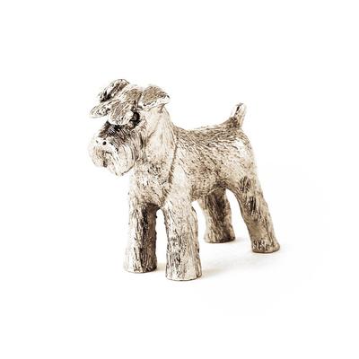 Miniatyr Schnauzer Tillverkad i England Konsthund Figurinsamling