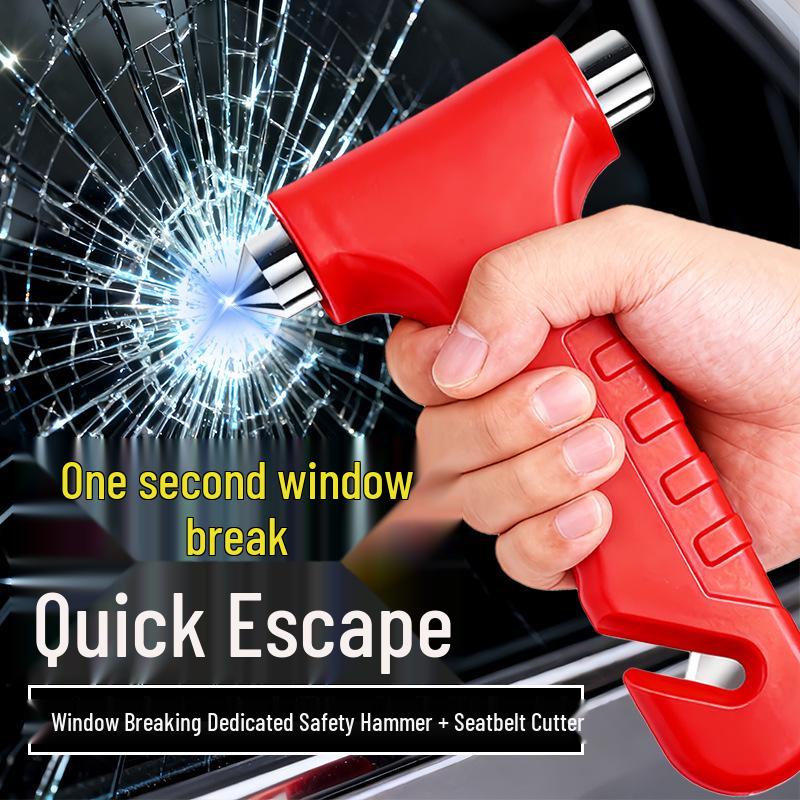 2-in-1 Lifesaving Emergency Hammer with Cutter: Car Safety & Fire Escape Tool