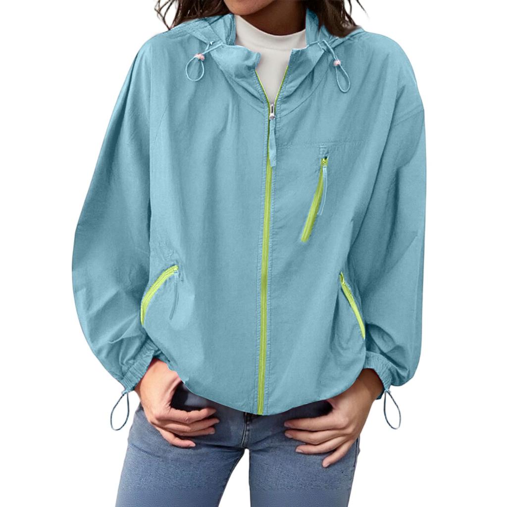 Women's Sun Lightweight Outdoor Windproof Sun Jacket For Hiking And Traveling
