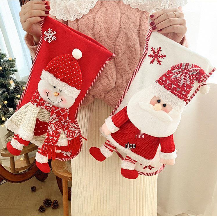 Christmas Stocking Gift Bag for Kids & Seniors – Decorative Hanging Ornament